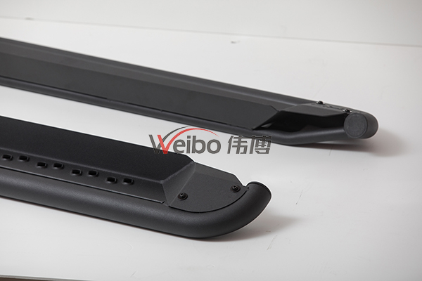 V2 Universal Black Steel Powder Coated Side Bar Side Step for Toyota Fortuner 2015+