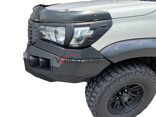 Black Steel Front Bumper for TOYOTA Hilux Rocco 2018+