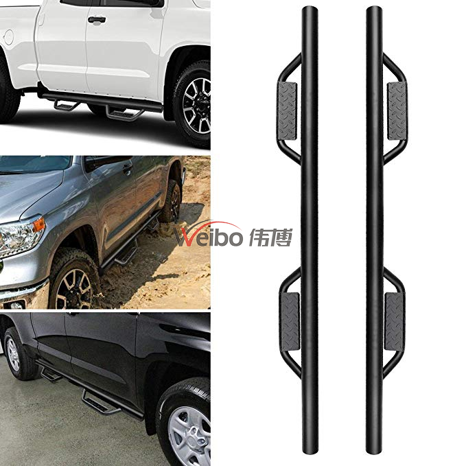 3'' Black Steel Side Bar for Toyota Tundra Double Cab 2007+